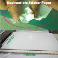 Factory Directly Supply Ultra Destructible Sticker Paper Sheets For Uae Market 